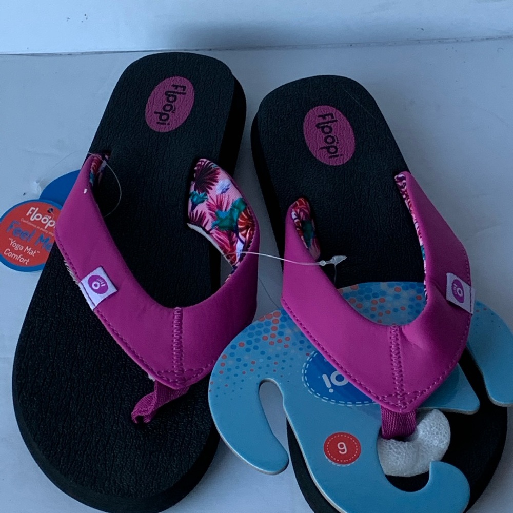 Floopi 518-Womens Thong Flip Flop Sandal 6 Purple